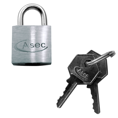 ASEC KA Open Shackle Chrome Finish Padlock 40mm KA