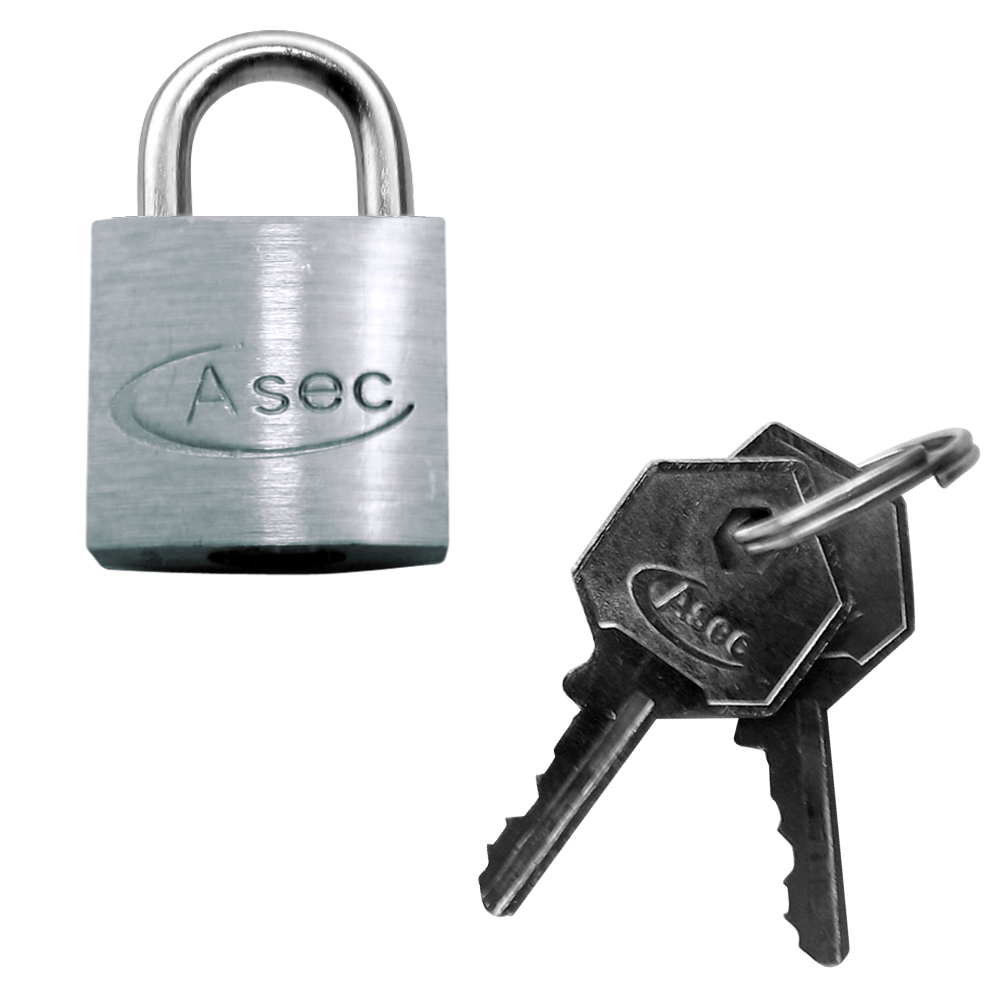 ASEC KA Open Shackle Chrome Finish Padlock 50mm KA