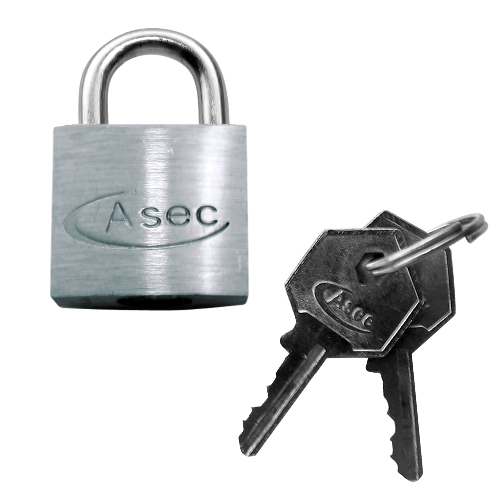 ASEC KA Open Shackle Chrome Finish Padlock 60mm KA