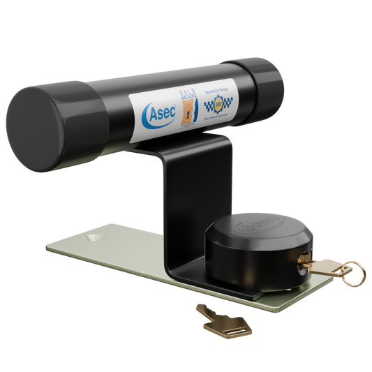ASEC Garage Door Defender With Black Padlock Black