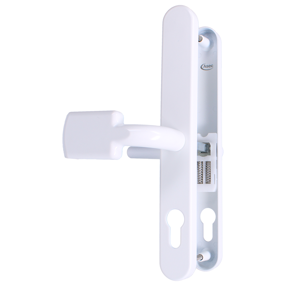 ASEC Evo Sprung Lever/Pad Multipoint Door Handles 68mm PZ 245mm Backplate 215mm Fixing White
