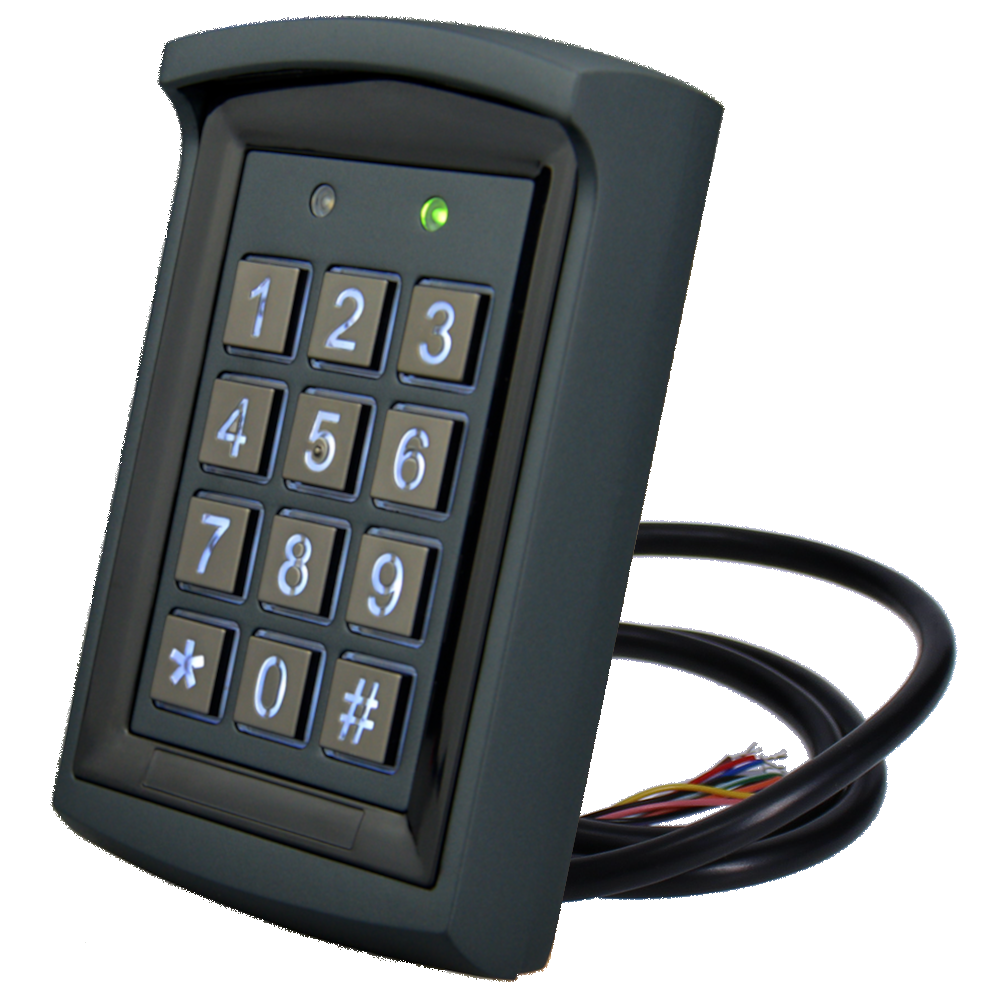 ASEC Proximity Reader & Keypad With Flying Lead - External Use IP67 External - Black