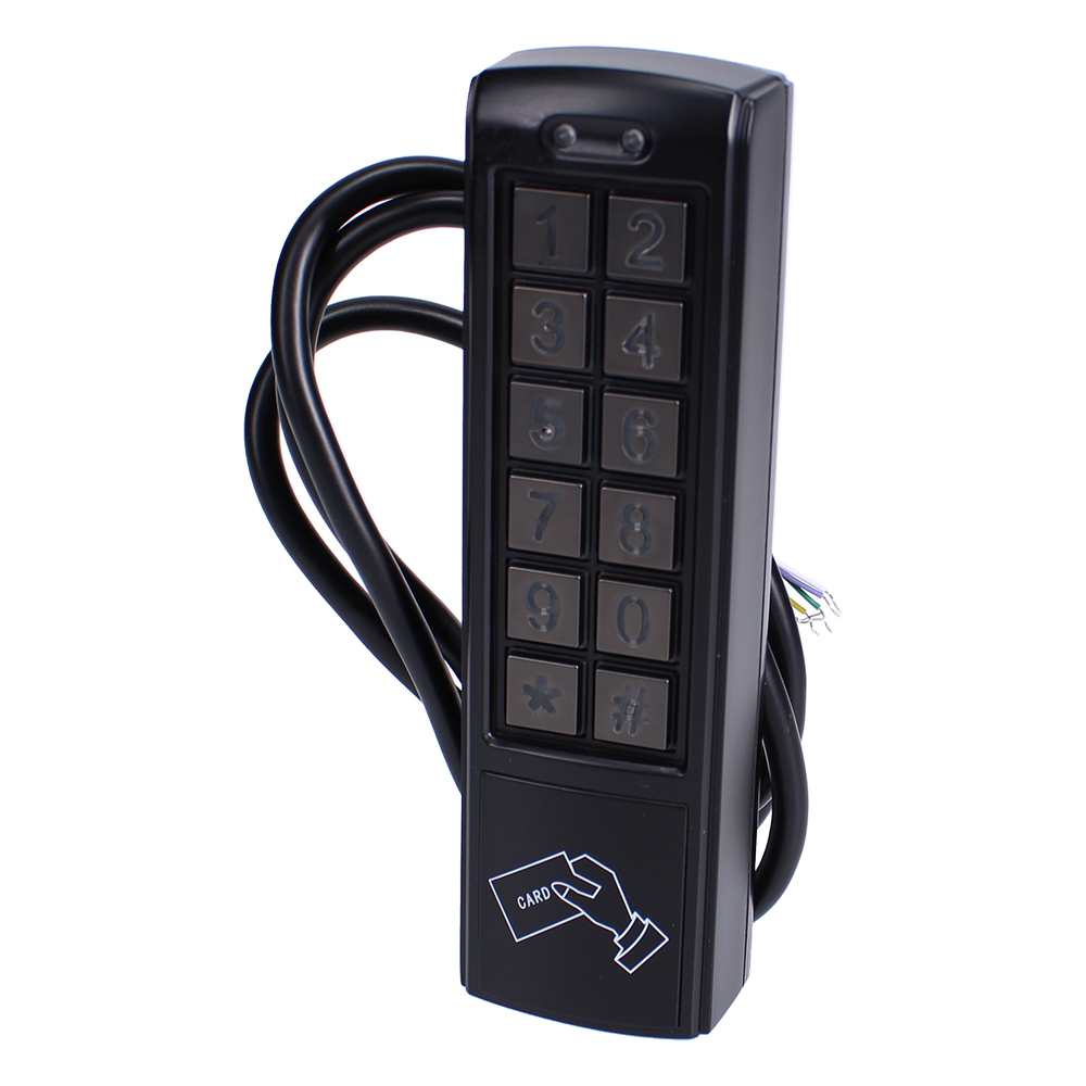ASEC Proximity Reader & keypad Slim With Flying lead - External Use Slim IP67 External - Black