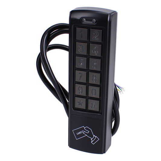 ASEC Proximity Reader & keypad Slim With Flying lead - External Use Slim IP67 External - Black