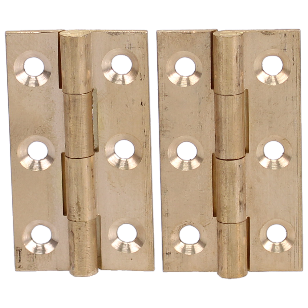 ASEC Solid Drawn Brass Butt Hinge Self Colour (Pair) 50mm - Self-Colour