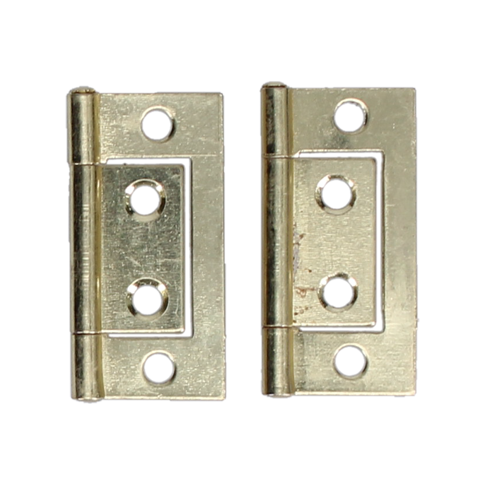 ASEC 105 Flush Fixed Pin Hinge (Pair) 50mm - Brass Plated