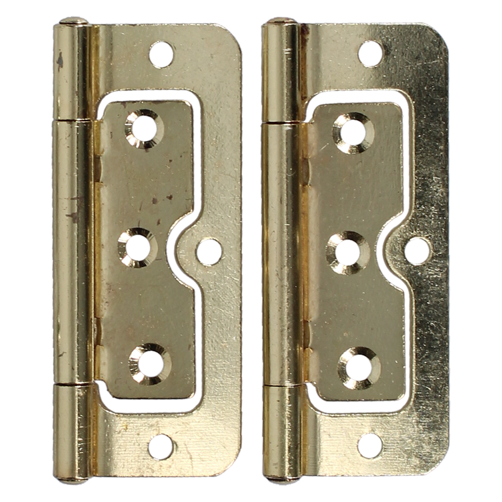 ASEC 104 Hurlinge Fixed Pin Hinge (Pair) 100mm - Brass Plated