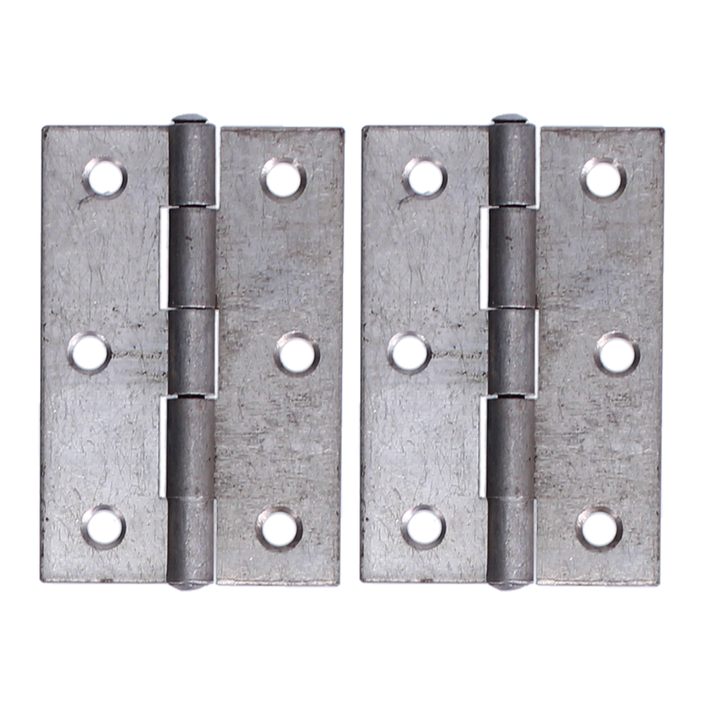 ASEC 5050 Narrow Butt Hinge Fixed Pin Self Colour (Pair) 75mm - Self-Colour