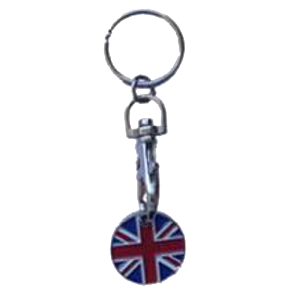 ASEC Trolley Token Key Ring Union Jack