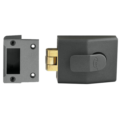 ASEC AS12 Rollerbolt Nightlatch 60mm Case Only - Dull Metal Grey
