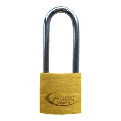 ASEC KA Long Shackle Brass Padlock 30mm Keyed Alike To CX