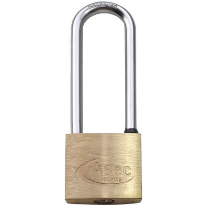 ASEC KA Long Shackle Brass Padlock 40mm Keyed Alike to E