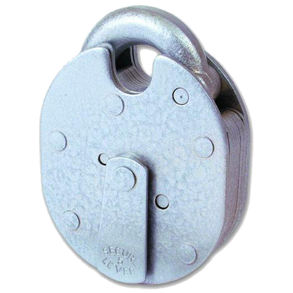ASEC Closed Shackle Lever Padlock 70mm Keyed To Differ 5 Lever - Zinc Plated