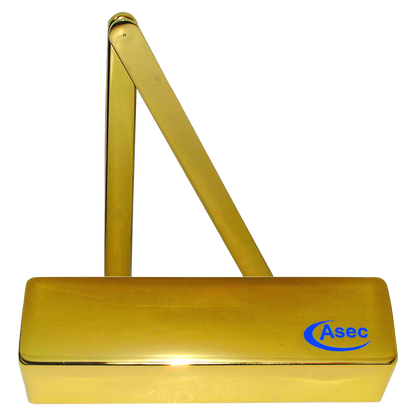ASEC Size 3-5 Overhead Door Closer Polished Brass