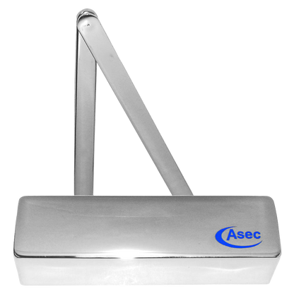 ASEC Size 3-5 Overhead Door Closer Satin Stainless Steel