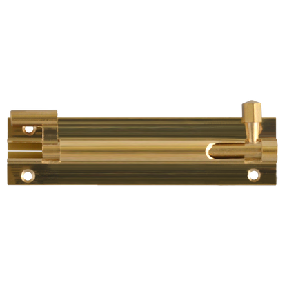 ASEC Brass Necked Barrel Bolt 102mm Pro - Polished Brass