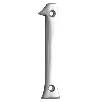 ASEC Metal Numerals 76mm 1 Pro - Chrome Plated