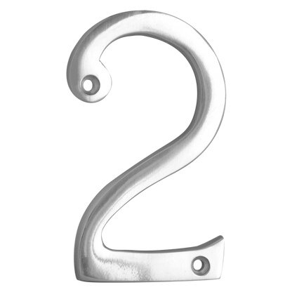 ASEC Metal Numerals 76mm 2 Pro - Chrome Plated