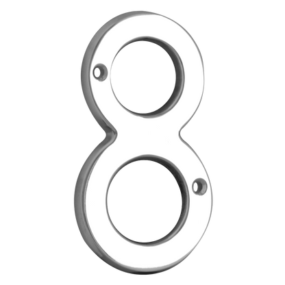 ASEC Metal Numerals 76mm 8 Pro - Chrome Plated