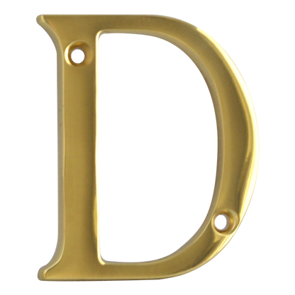ASEC Metal Letters 50mm D - Polished Brass