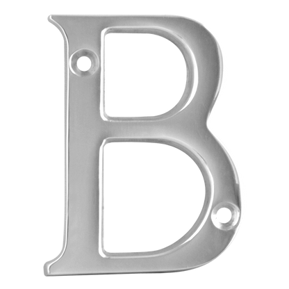 ASEC Metal Letters 50mm B - Chrome Plated