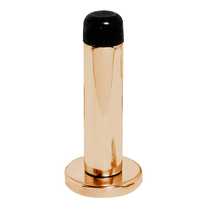 ASEC Wall Door Stop With Rose 64mm Brass - Polished Brass