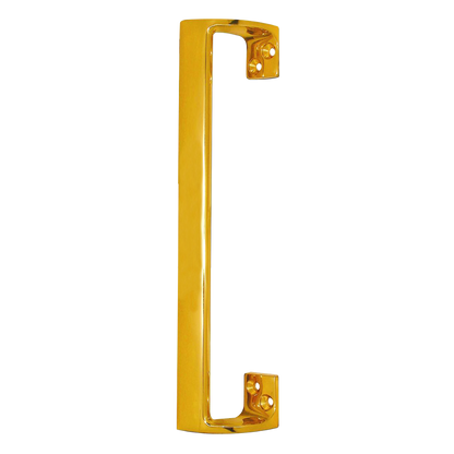 ASEC Front Fix Cranked Pull Handle 300mm - Polished Brass