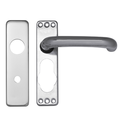 ASEC Plate Mounted Aluminium Lever Furniture Bathroom - Anodised Aluminium