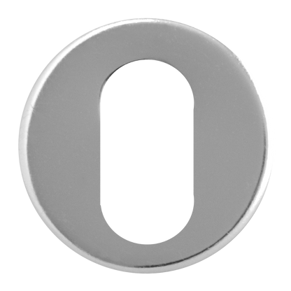 ASEC Aluminium Escutcheon 10mm Oval - Anodised Aluminium
