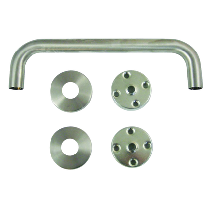 ASEC Bolt Fix Round Rose Stainless Steel Pull Handle 225mm SS - Stainless Steel