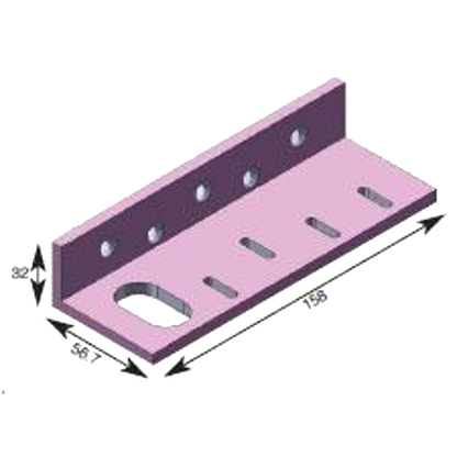 Asec Vortex MEM2400 Brackets L Bracket - Anodised Aluminium