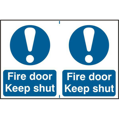 ASEC Fire Door Keep Shut 200mm x 300mm PVC Self Adhesive Sign