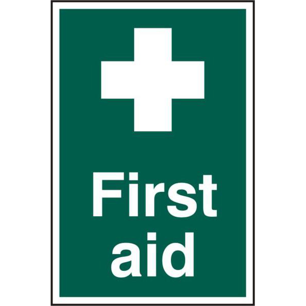 ASEC First Aid 200mm x 300mm PVC Self Adhesive Sign