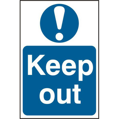 ASEC Keep Out 200mm x 300mm PVC Self Adhesive Sign