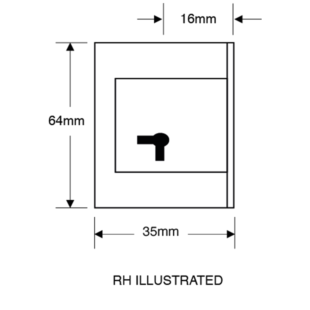 ASEC 20 1 Lever Cut Cupboard Lock