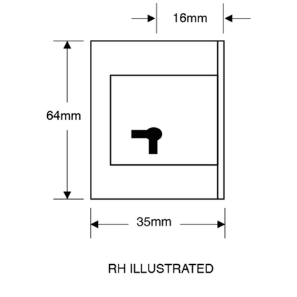 ASEC 20 1 Lever Cut Cupboard Lock