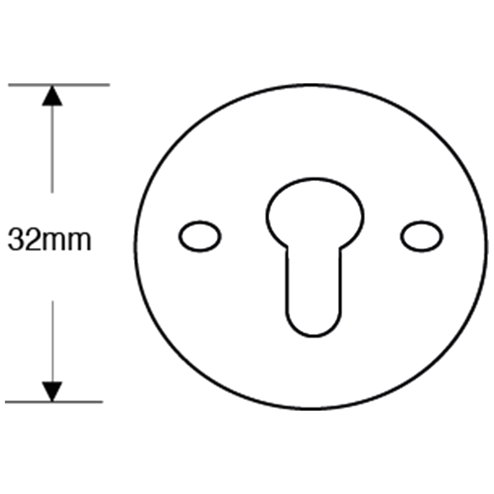 ASEC 32mm Front Fix Escutcheon