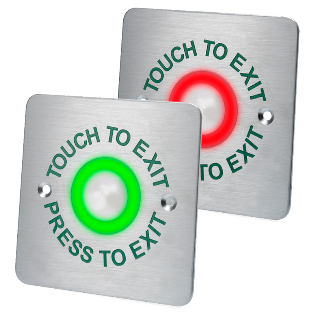 ASEC Touch Sensitive Illuminated Red/Green Halo Exit Button