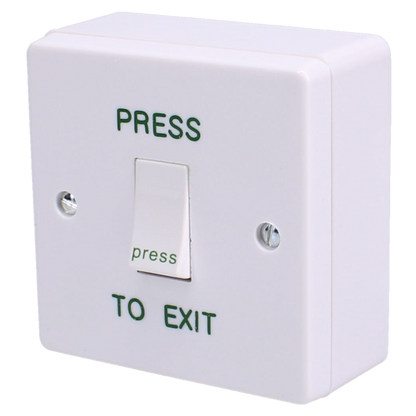 ASEC White Momentary 1 Gang Exit Switch