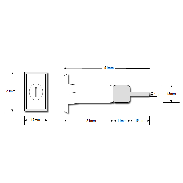 ASEC Furniture Pedestal Lock