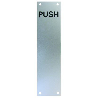 ASEC 75mm Wide Aluminium Push Finger Plate