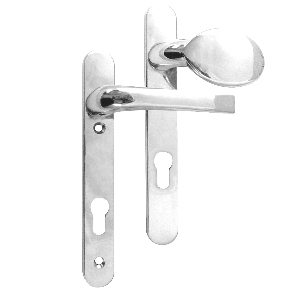 ASEC 92 Lever/Pad UPVC Furniture - 220mm Backplate