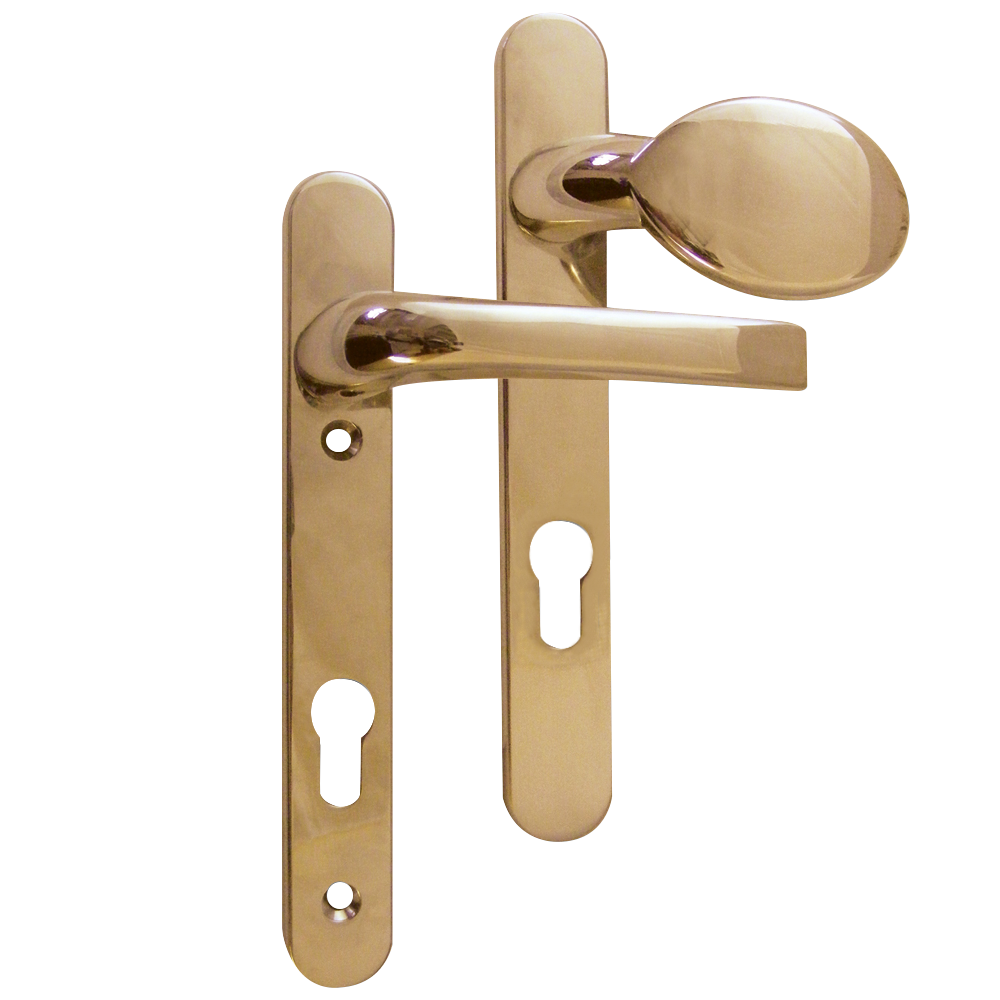 ASEC 92 Lever/Pad UPVC Furniture - 220mm Backplate