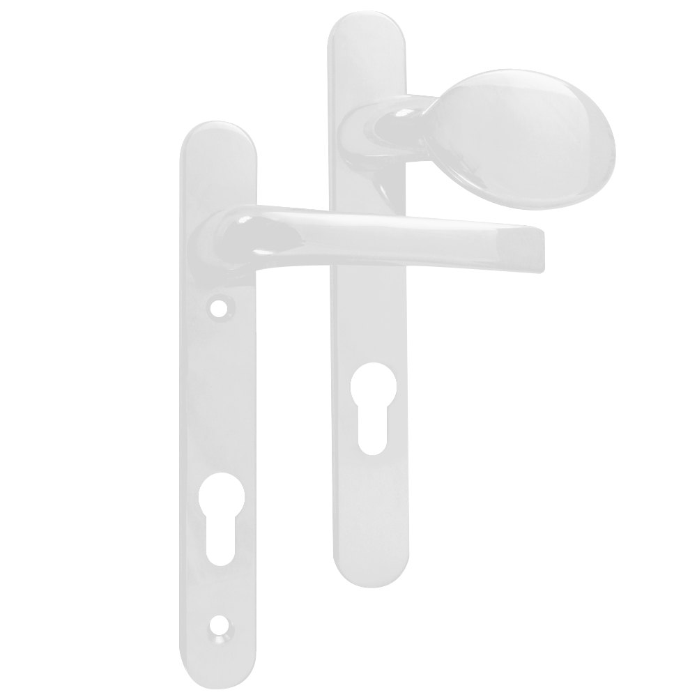 ASEC 92 Lever/Pad UPVC Furniture - 220mm Backplate
