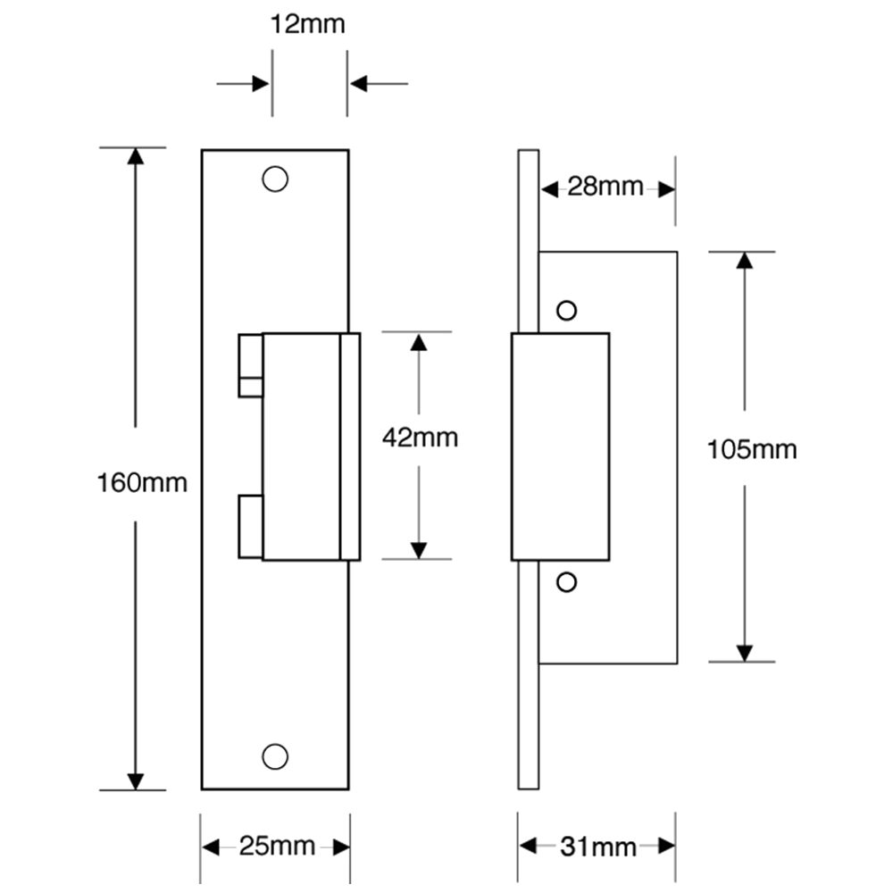 ASEC A3 Mortice Release With Hold Open