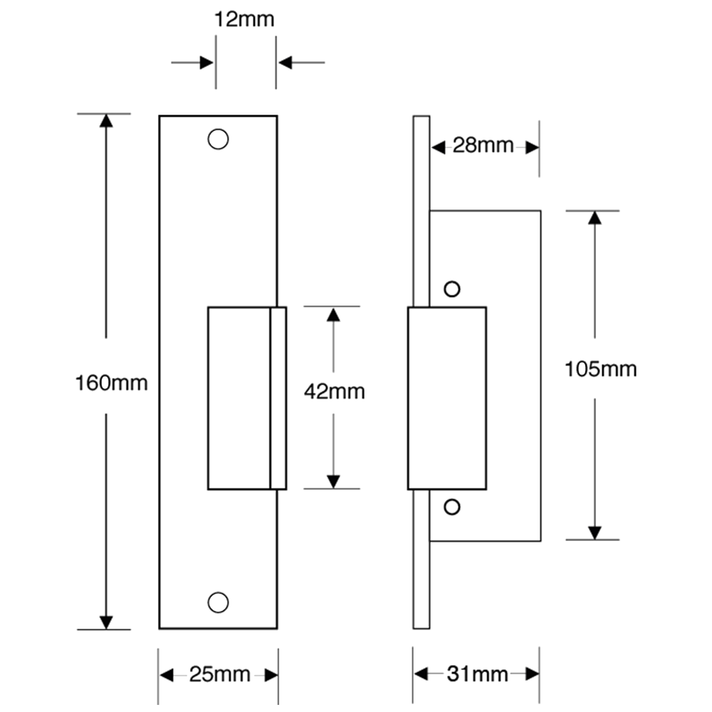 ASEC A95 Mortice Release