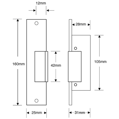 ASEC A95 Mortice Release