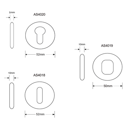ASEC Aluminium Escutcheon