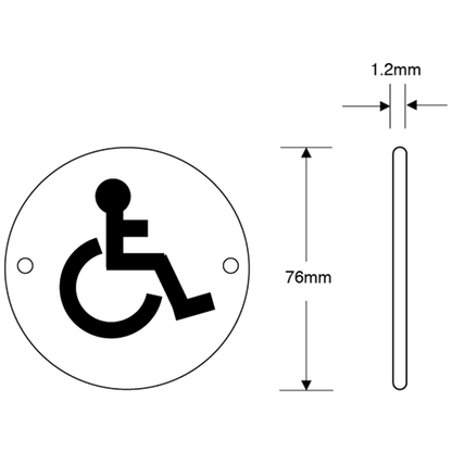ASEC Aluminium Metal Toilet Door Sign
