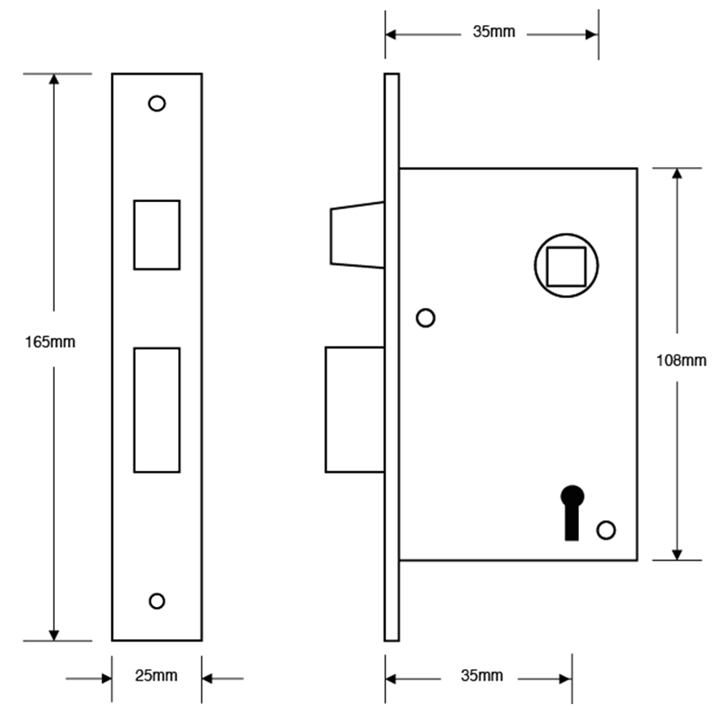ASEC AS5512 50mm 5 Lever Sashlock